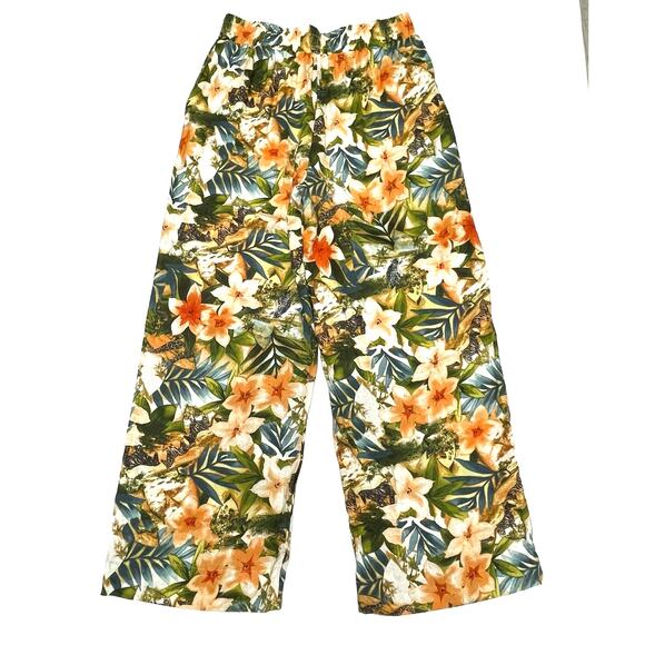 Panama Jack Wide-Leg Trousers, NWT, Size XS, Linen Blend, Tropical Resort Cruise - Picture 2 of 10